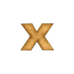 APLIQUE LETRA COMUM X - (P)